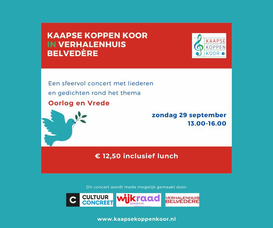 Flyer concert Kaapse Koppenkoor